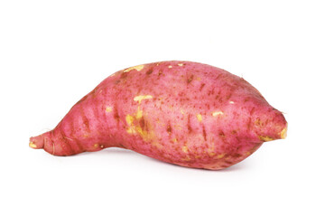 sweet potatoes on the white background