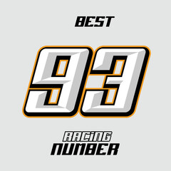 Vector Racing Number Template 93