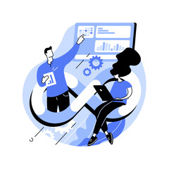 DevOps team abstract concept vector illustration.