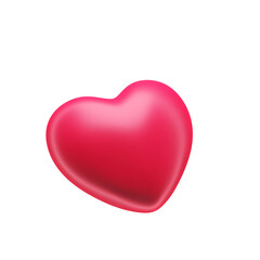 Red heart icon 3d