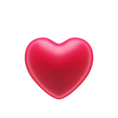Red heart icon 3d
