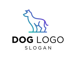 Logo design about Dog on a white background. created using the CorelDraw application.