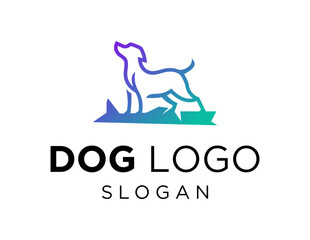 Logo design about Dog on a white background. created using the CorelDraw application.