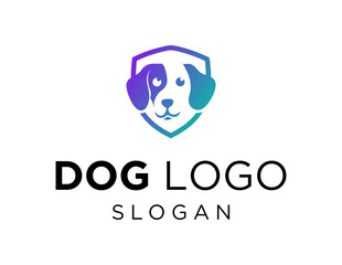 Logo design about Dog on a white background. created using the CorelDraw application.