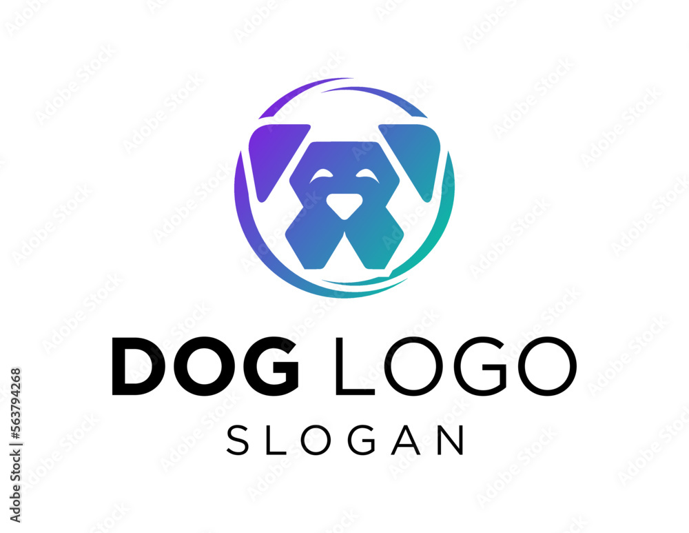 Aufkleber logo design about dog on a white background. created using the coreldraw application.