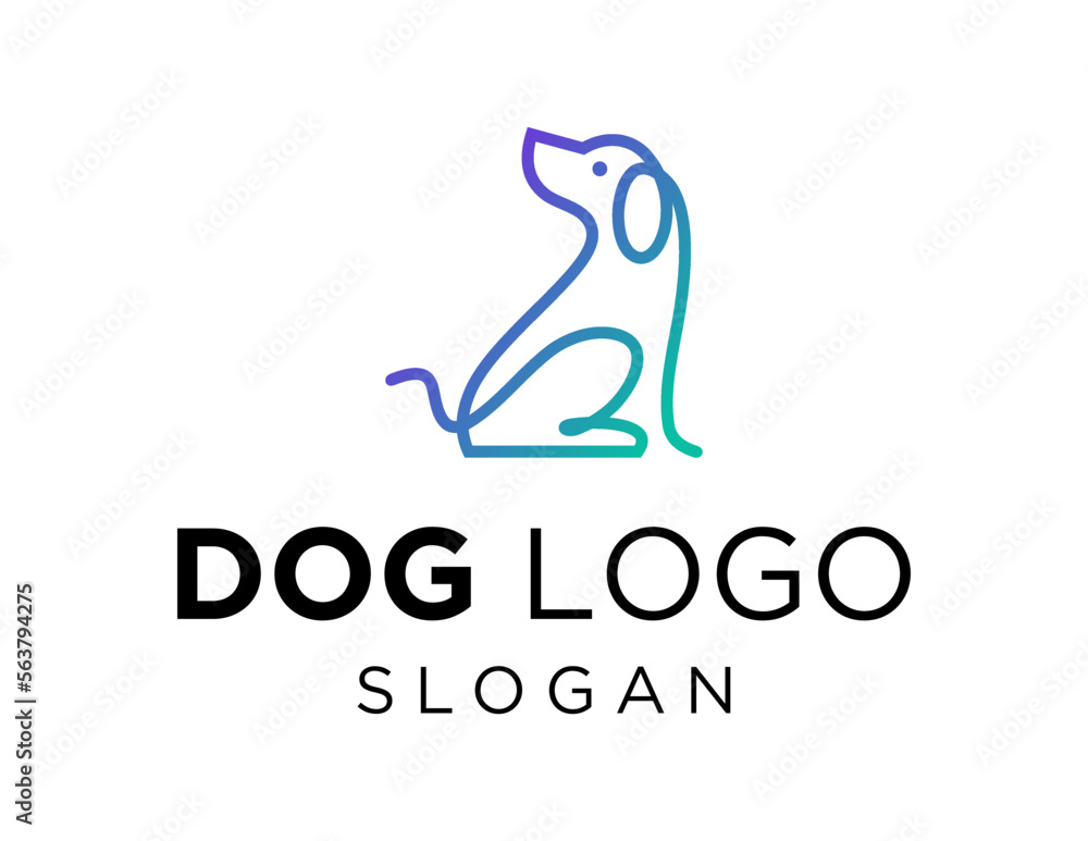 Aufkleber logo design about dog on a white background. created using the coreldraw application.