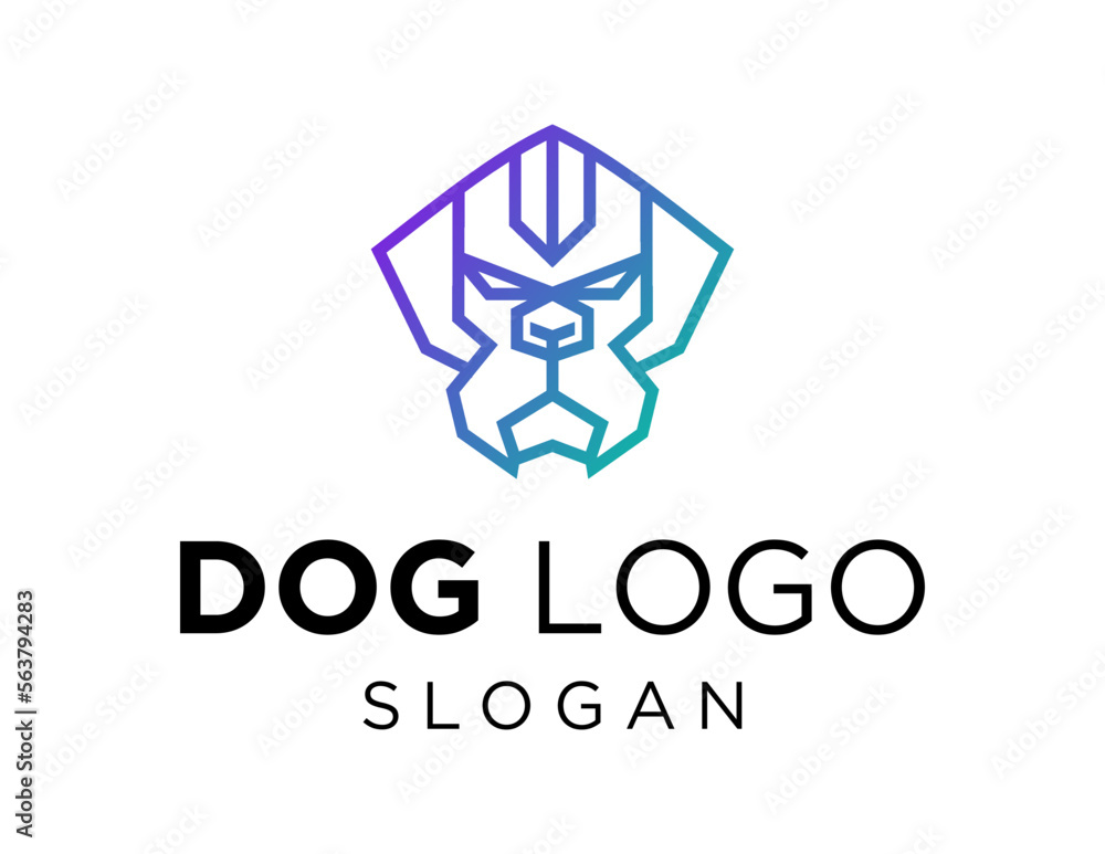 Aufkleber logo design about dog on a white background. created using the coreldraw application.