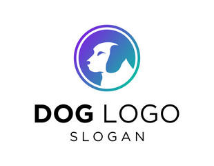 Logo design about Dog on a white background. created using the CorelDraw application.