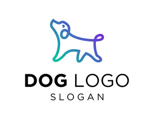Logo design about Dog on a white background. created using the CorelDraw application.
