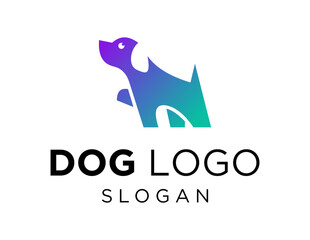 Logo design about Dog on a white background. created using the CorelDraw application.