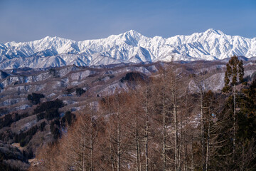 後立山連峰の雪景色