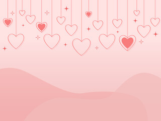 pink background with hearts