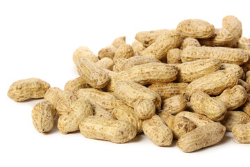 peanuts on white background