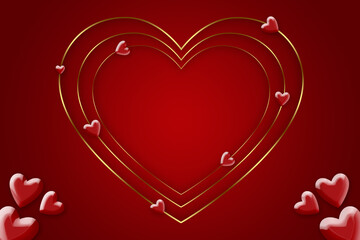 valentine background with hearts