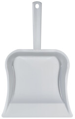 Metal dustpan isolated on white background. Household chore concept. Household cleanliness and hygiene