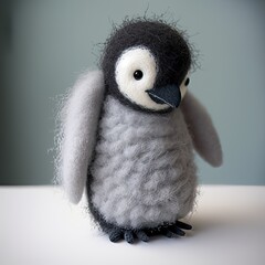 Felted Baby Penguin (generative AI)