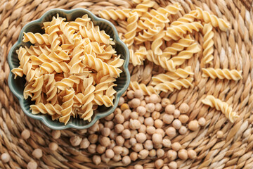Chickpea bean fusilli pasta