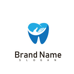 dentist care dental health logo design symbol