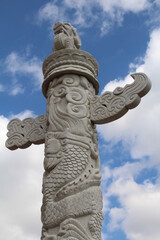 Fototapeta na wymiar stone pillar, Edmonton, Alberta
