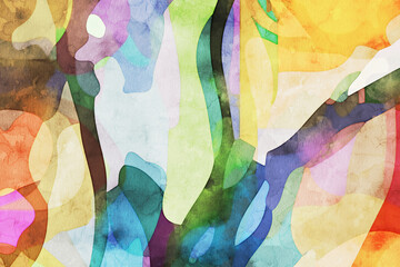 Fototapeta premium Beautiful abstract hand-drawn geometric illustration background