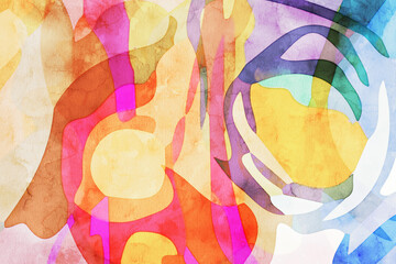 Beautiful abstract hand-drawn geometric illustration background