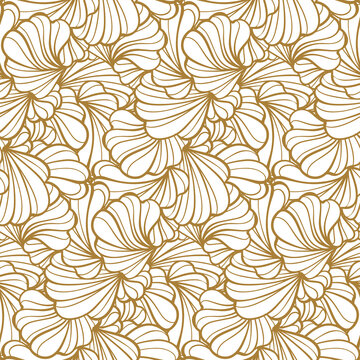 Abstract floral vector seamless pattern. Vector graphic background.