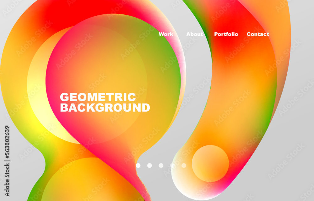 Fototapete abstract liquid background for your landing page design. web page for website or mobile app wallpape