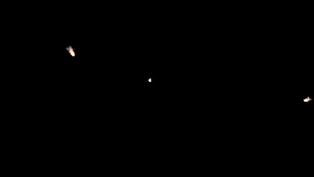 4k. Fire explosion explosion fire bomb smoke explosion animation on green screen.