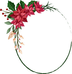 red floral bouquet with watercolor