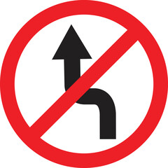 no change lanes sign on white background. traffic sign on the roadside symbol. flat style.
