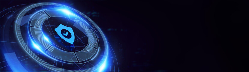 Cyber security data protection business technology privacy concept.  3d illustration