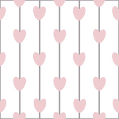 Plakat Gentle romantic seamless patterns with hearts. Modern romantic design for paper, textile, cover, fabric, interior decor and other users.