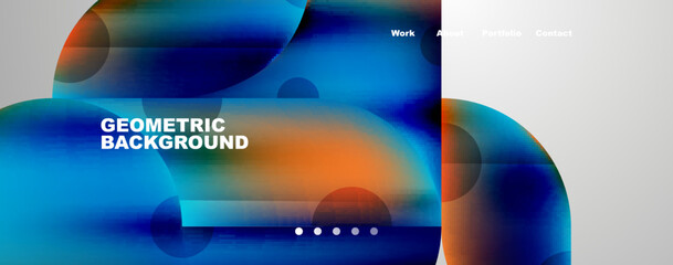 Circle, round elements and lines geometric abstract background. Vector Illustration For Wallpaper, Banner, Background, Card, Book Illustration, landing page