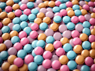 Fototapeta premium Multicolored tablets. Generative AI
