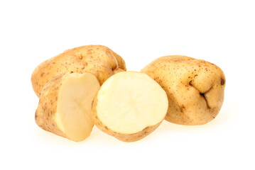 potato on white background 