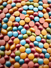 Obraz premium Multicolored tablets. Generative AI