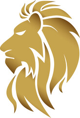 Elegant lion logo design illustration
