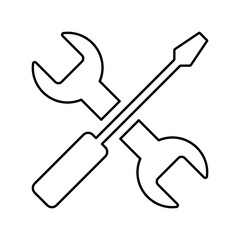 Repair tools line icon. Outline vector.