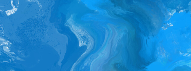 Elegant banner template design with blue paint.