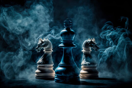 Chess with smoke business idea concepts Generative AI
