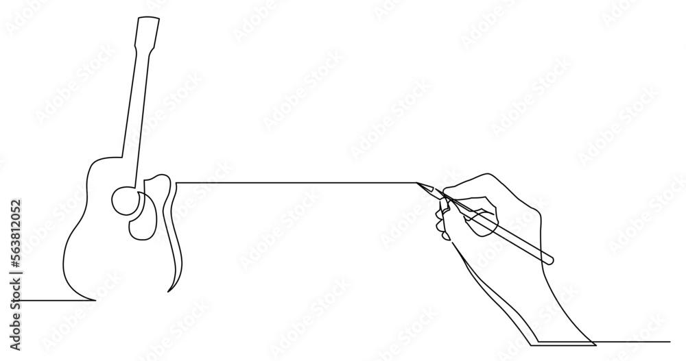 Poster continuous line drawing vector illustration with fully editable stroke of business concept sketch of