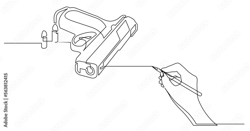 Poster continuous line drawing vector illustration with fully editable stroke of business concept sketch of