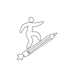 Design concept One line drawing on white background