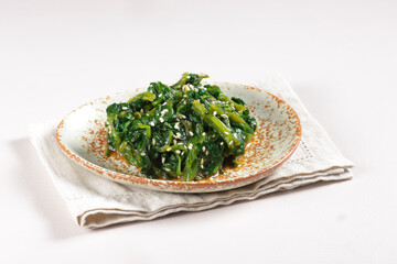 Korean food - Sigeumchi Namul is an easy Korean Side Dish or Banchan made with spinach.