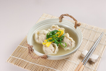 Manduguk or Mandu Guk is Korean Dumpling Soup for Seollal.