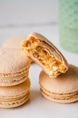 macaroons on a wooden table