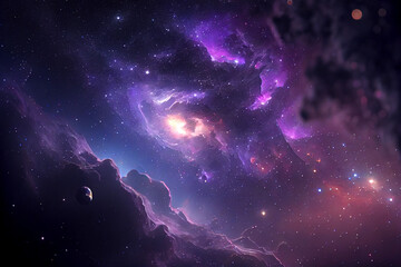 beautiful galaxy wallpaper background. abstract graphic design. 