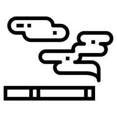 smoke line icon style