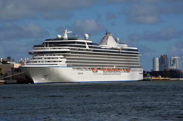Cruise Ship in the Port of Miami, Florida