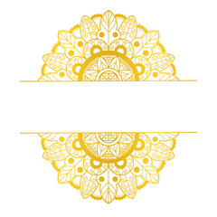 Golden Mandala frame 